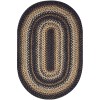 Homespice Decor Jute Braided Kilimanjaro Black 501219 20 in. X 30 in. Oval Rug
