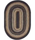 Homespice Decor Jute Braided Kilimanjaro Black 500212 2 ft. X 3 ft. Oval Rug