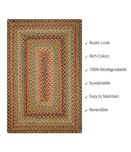 JUTE BRAIDED RUG Homespice Jute Braided Beige Rug