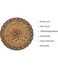 Home Spice Jute Braided Accessories Multi Rug 240019PS 8 in. Set of 3 Round - Rugs Town Home Spice Jute Braided Accessories Multi 240019PS 8 in. Set of 3 Round Rug
