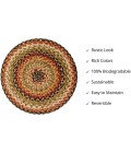 Home Spice Jute Braided Accessories Black Rug 240160PS 15 in. X 15 in. Set of 2 Round - Rugs Town Home Spice Jute Braided Accessories Black 240160PS 15 in. X 15 in. Set of 2 Round Rug