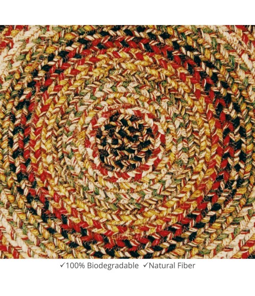 Home Spice Jute Braided Accessories Black Rug 240160PS 15 in. X 15 in. Set of 2 Round - Rugs Town Home Spice Jute Braided Accessories Black 240160PS 15 in. X 15 in. Set of 2 Round Rug