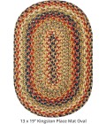 Home Spice Jute Braided Accessories Multi 240082PS 10 in. X 15 in. Set of 4 Oval Rug