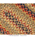 Home Spice Jute Braided Accessories Multi 240082PS 10 in. X 15 in. Set of 4 Oval Rug