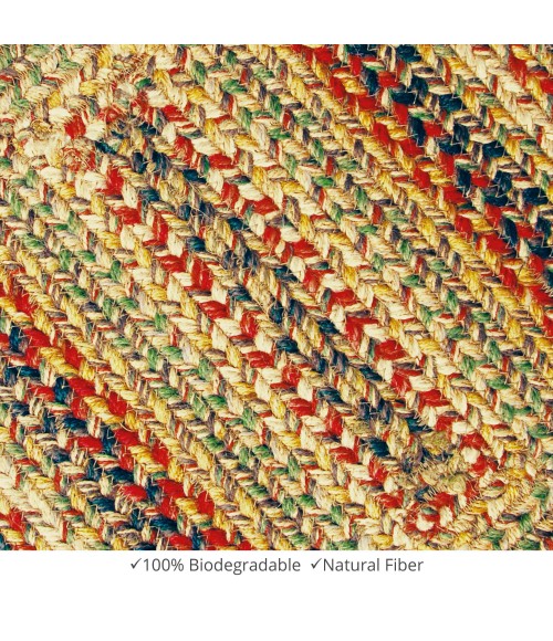 Homespice Decor Jute Braided Accessories Kingston Multi 572097 11 in. X 36 in. Rect Rug