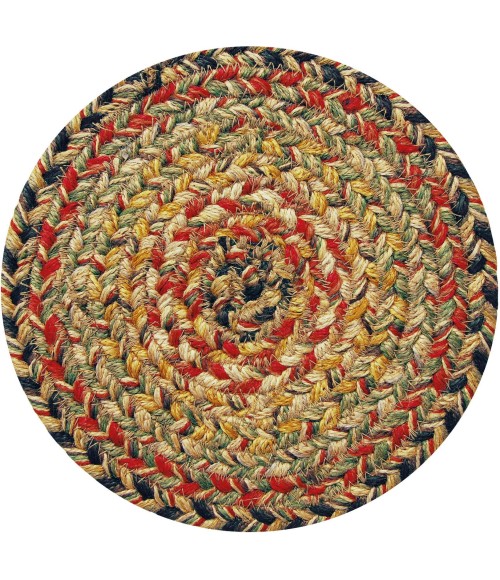 Home Spice Jute Braided Accessories Multi Rug 240019PS 8 in. Set of 3 Round - Rugs Town Home Spice Jute Braided Accessories Multi 240019PS 8 in. Set of 3 Round Rug