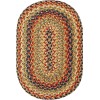 Homespice Decor Jute Braided Accessories Kingston Multi 240051PS 13 in. X 19 in. Set of 4 Oval Rug