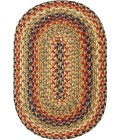 Home Spice Jute Braided Accessories Multi 240082PS 10 in. X 15 in. Set of 4 Oval Rug