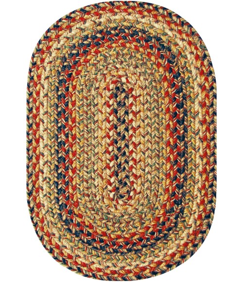 Home Spice Jute Braided Accessories Multi 240082PS 10 in. X 15 in. Set of 4 Oval Rug
