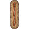 Homespice Decor Jute Braided Accessories Kingston Multi 240127PS 8 in. X 28 in. Set of 13 Oval Rug