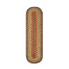 Homespice Decor Jute Braided Accessories Kingston Multi 571090 11 in. X 36 in. Oval Rug