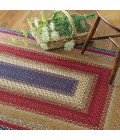 COTTON BRAIDED RUG Homespice Cotton Braided Red Rug