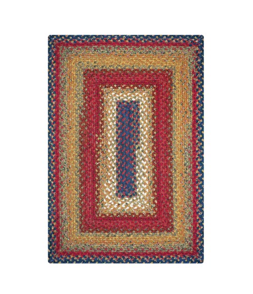 COTTON BRAIDED RUG Homespice Cotton Braided Red Rug