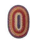 COTTON BRAIDED RUG Homespice Cotton Braided Red Rug
