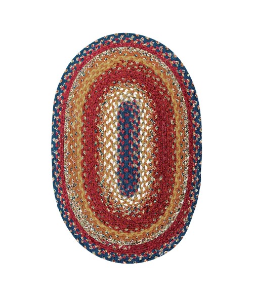 COTTON BRAIDED RUG Homespice Cotton Braided Red Rug