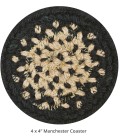 Home Spice Jute Braided Accessories Black Rug 240010PS 4 in. Set of 6 Round - Rugs Town Home Spice Jute Braided Accessories Black 240010PS 4 in. Set of 6 Round Rug