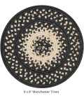 Home Spice Jute Braided Accessories Black Rug 240026PS 8 in. Set of 3 Round - Rugs Town Home Spice Jute Braided Accessories Black 240026PS 8 in. Set of 3 Round Rug