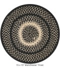 Home Spice Jute Braided Accessories Black Rug 240164PS 15 in. Set of 6 Round - Rugs Town Home Spice Jute Braided Accessories Black 240164PS 15 in. Set of 6 Round Rug