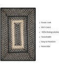Home Spice Jute Braided Accessories Black Rug 240074PS 13 in. X 19 in. Set of 4 Rect - Rugs Town Home Spice Jute Braided Accessories Black 240074PS 13 in. X 19 in. Set of 4 Rect Rug