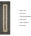 Home Spice Jute Braided Accessories Black Rug 240150PS 8 in. X 28 in. Set of 13 Rect - Rugs Town Home Spice Jute Braided Accessories Black 240150PS 8 in. X 28 in. Set of 13 Rect Rug