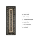 Homespice Decor Jute Braided Accessories Manchester Black 572721 11 in. X 36 in. Rect Rug