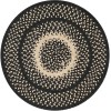 Homespice Decor Jute Braided Accessories Manchester Black 240164PS 15 in. Set of 6 Round Rug