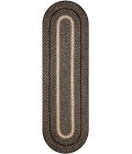 Home Spice Jute Braided Accessories Black 240058PS 13 in. X 19 in. Set of 4 Oval Rug