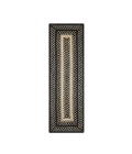 Homespice Decor Jute Braided Accessories Manchester Black 572721 11 in. X 36 in. Rect Rug