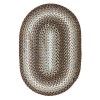 Homespice Decor Ultra Durable Braided Midnight Moon Grey 304186 5 ft. X 8 ft. Oval Rug