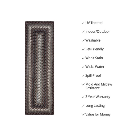 ULTRA DURABLE BRAIDED RUG Homespice Decor Rug Sale. Midnight Moon Ultra Durable Braided Rug