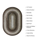 Homespice Decor Rug Sale. Midnight Moon Ultra Durable Braided Rug
