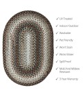 ULTRA DURABLE BRAIDED RUG Homespice Ultra Durable Braided Gray Rug