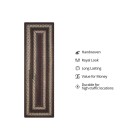 Homespice Decor Ultra Durable Braided Montgomery Black 329240 22 in. X 72 in. Rect Rug