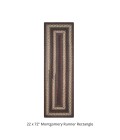 Homespice Decor Ultra Durable Braided Montgomery Black 329240 22 in. X 72 in. Rect Rug