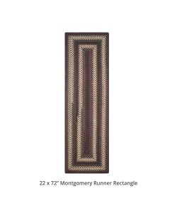 Homespice Decor Ultra Durable Braided Montgomery Black 329240 22 in. X 72 in. Rect Rug
