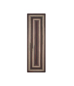 Homespice Decor Ultra Durable Braided Montgomery Black 329240 22 in. X 72 in. Rect Rug