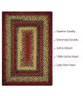 Homespice Cotton Braided Red Rug
