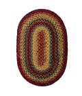 COTTON BRAIDED RUG Homespice Cotton Braided Red Rug