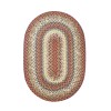 Homespice Decor Cotton Braided Neverland Red 404077 5 ft. X 8 ft. Oval Rug