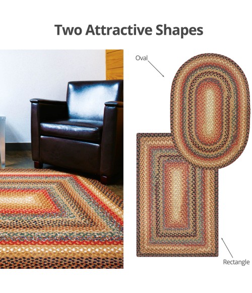Home Spice Cotton Braided Rug Brown Rug 406194 8 ft. X 10 ft. Oval - Rugs Town Home Spice Cotton Braided Rug Brown 406194 8 ft. X 10 ft. Oval Rug