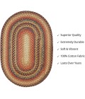 Home Spice Cotton Braided Rug Brown Rug 406194 8 ft. X 10 ft. Oval - Rugs Town Home Spice Cotton Braided Rug Brown 406194 8 ft. X 10 ft. Oval Rug