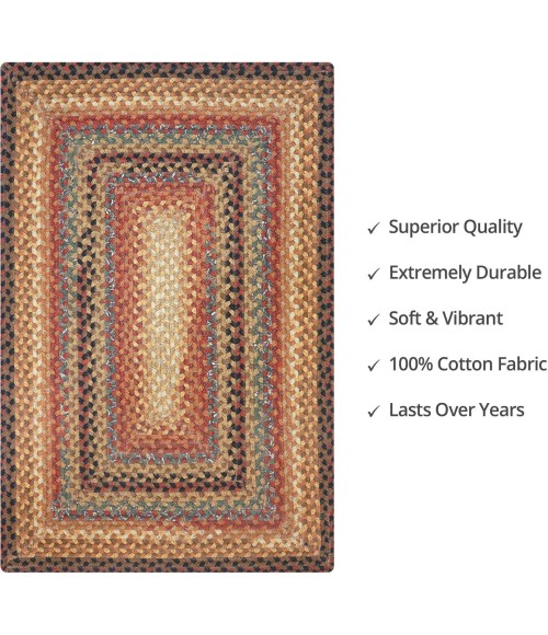 Home Spice Cotton Braided Rug Brown Rug 414199 5 ft. X 8 ft. Rect - Rugs Town Home Spice Cotton Braided Rug Brown 414199 5 ft. X 8 ft. Rect Rug
