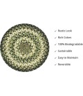 Home Spice Jute Braided Accessories Green Rug 240027PS 8 in. Set of 3 Round - Rugs Town Home Spice Jute Braided Accessories Green 240027PS 8 in. Set of 3 Round Rug