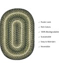 Home Spice Jute Braided Accessories Green Rug 240059PS 13 in. X 19 in. Set of 4 Oval - Rugs Town Home Spice Jute Braided Accessories Green 240059PS 13 in. X 19 in. Set of 4 Oval Rug