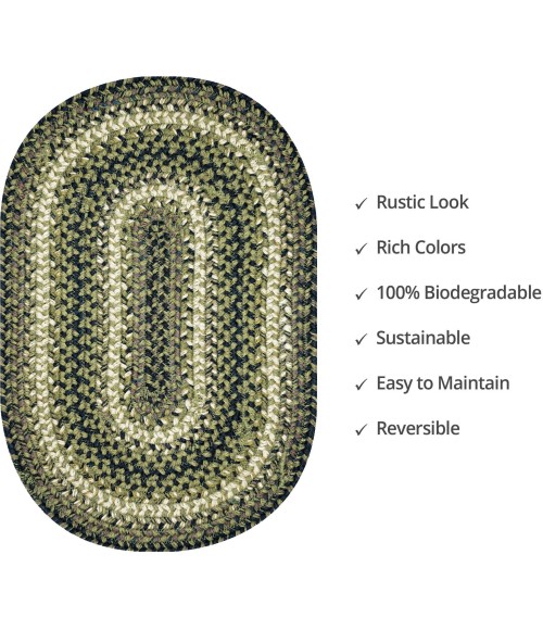 Home Spice Jute Braided Accessories Green Rug 240059PS 13 in. X 19 in. Set of 4 Oval - Rugs Town Home Spice Jute Braided Accessories Green 240059PS 13 in. X 19 in. Set of 4 Oval Rug