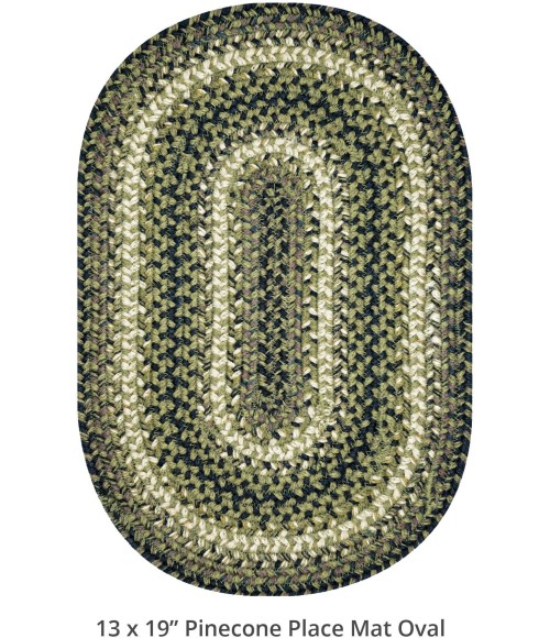 Home Spice Jute Braided Accessories Green Rug 240059PS 13 in. X 19 in. Set of 4 Oval - Rugs Town Home Spice Jute Braided Accessories Green 240059PS 13 in. X 19 in. Set of 4 Oval Rug