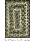 Home Spice Jute Braided Accessories Green 240075PS 13 in. X 19 in. Set of 4 Rect Rug