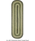 Home Spice Jute Braided Accessories Green 240103PS 8 in. X 28 in. Set of 2 Oval Rug