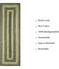 Home Spice Jute Braided Accessories Green 240119PS 8 in. X 28 in. Set of 2 Rect Rug