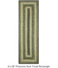 Home Spice Jute Braided Accessories Green 240119PS 8 in. X 28 in. Set of 2 Rect Rug